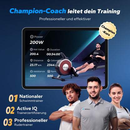 MERACH 16-Stufen Magnet Rudergerät – Elektrisch für Zuhause