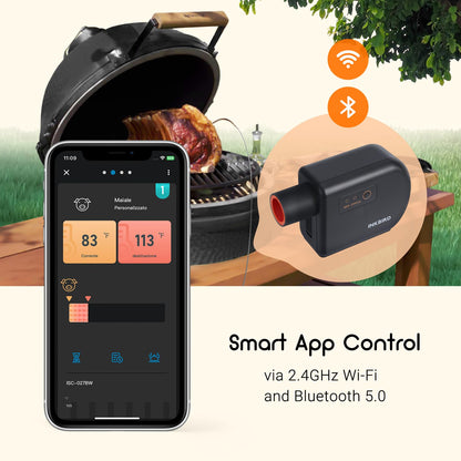 Inkbird Grillgebläse Bluetooth WiFi 4 Sonden für Smoker