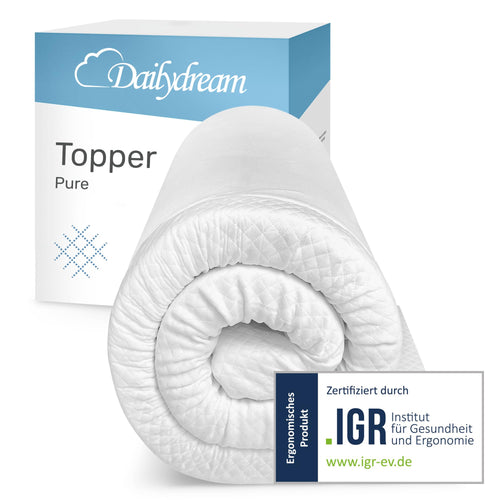 Dailydream Matratzentopper 120x200 cm Memory Foam 5 cm Model M aus viskoelastischem Schaum