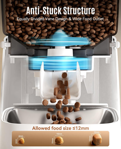 oneisall Futterautomat Katze WiFi 3,5 L, App-Steuerung, Edelstahlnapf