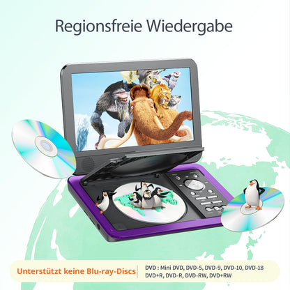 Yoton YD105P Tragbarer DVD-Player mit 10,5" HD-Schwenkbildschirm