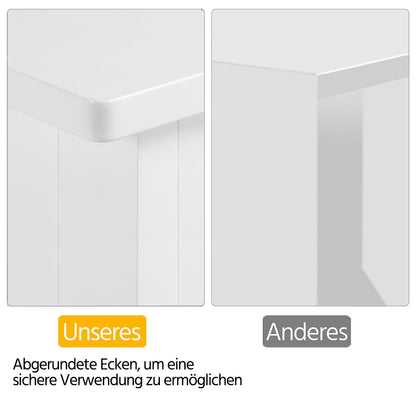 Yaheetech Konsolentisch Schublade, 2 Ablagen, X-Beine - 80x30x80cm