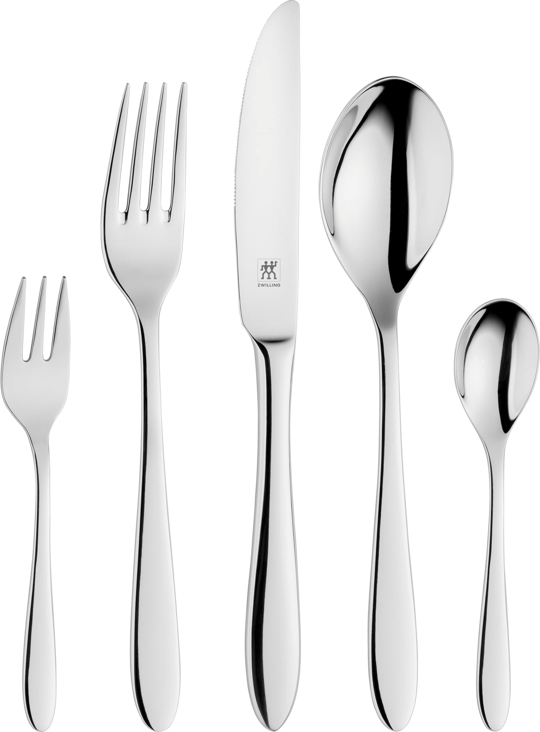 ZWILLING Style Besteck Set - 30-tlg. Edelstahl Poliert Silber. Poliertes Menübesteck für 6 Personen zum stilvollen Speisen.