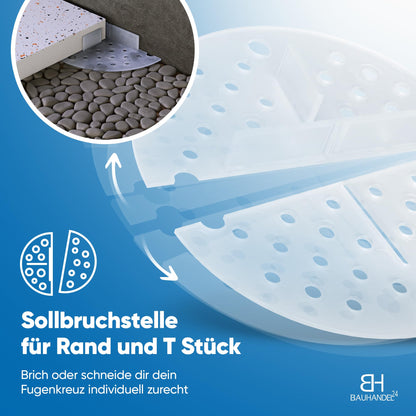 BH Bauhandel24 Fugenkreuze 3 mm für Terrassenplatten, 100 Stück
