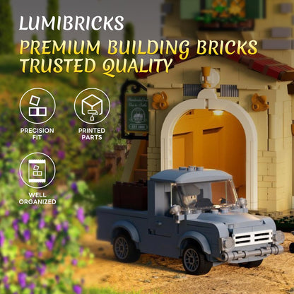Lumibricks Weinbau-Anwesen Klemmbausteine-Set mit LED, 2800 Teile