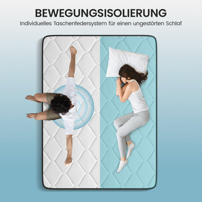 BedStory Taschenfederkern Matratze Orthopädisch 90x200cm H3