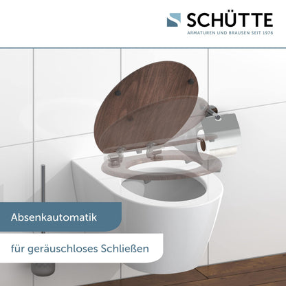 SCHÜTTE WC-Sitz DARKWOOD mit Absenkautomatik, MDF-Holzkern