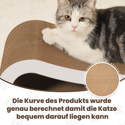 PetRhein XXL Kratzbrett für Katzen zum Spielen – Weiss