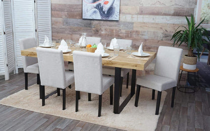 Mendler Littau Esszimmerstuhl 4er-Set - Creme-beige