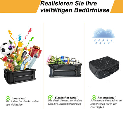 HopesEager Fahrradkorb hinten Metall – Gross mit Innensack