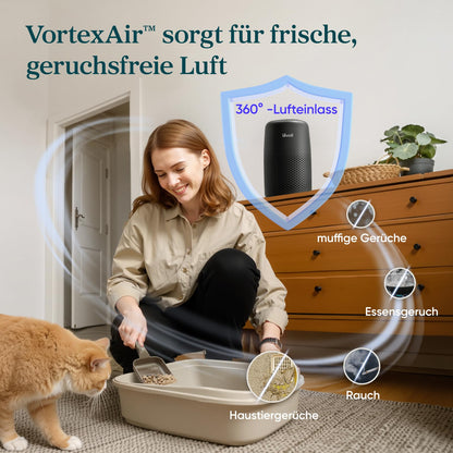 LEVOIT Core Mini Luftreiniger HEPA Filter – Schwarz mit Aromatherapie