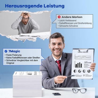 7MAGIC TN3480 TN3430 Toner kompatibel für Brother, 2x Schwarz