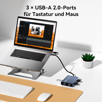 Acasis USB-C auf Dual HDMI DisplayLink Adapter, 4K@60Hz, 100W PD