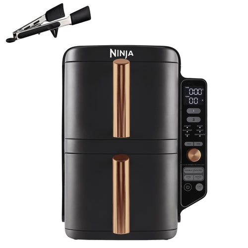 Ninja Double Stack XL Heissluftfritteuse - 9.5L Schwarz/Kupfer