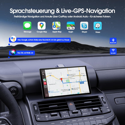 Avylet 9 Zoll Wireless Carplay Android Auto Display – Tragbar