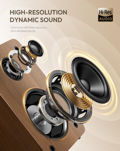 Qlearsoul SoulBox S1 Plattenspieler mit Stereo Lautsprechern