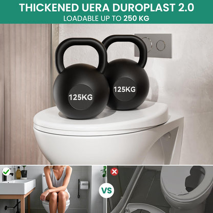 Anycee WC-Sitz Duroplast mit Absenkautomatik, Quick-Release, weiss