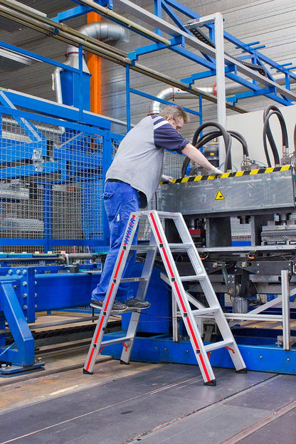 Hymer Stufenstehleiter beidseitig begehbar 2x3 Sprossen - 802406