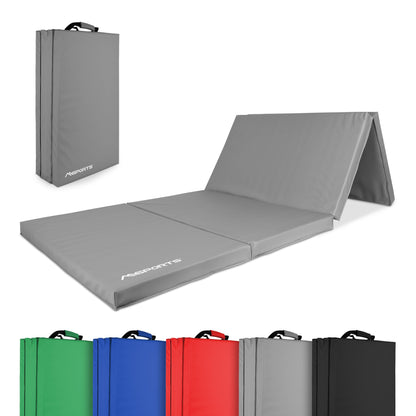MSPORTS Premium Weichboden Turnmatte klappbar Grau 190x80x5 cm, rechteckig, grau, klappbar. Bietet stoßdämpfenden Aufprallschutz für Turnen.