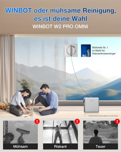 ECOVACS WINBOT W2 PRO Omni Fensterputzroboter - Weiss