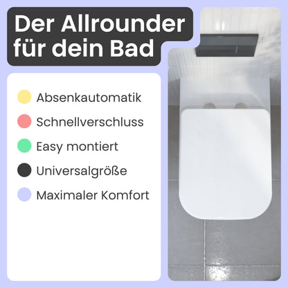 instmaier Helma Toilettendeckel mit Absenkautomatik, eckig, weiss