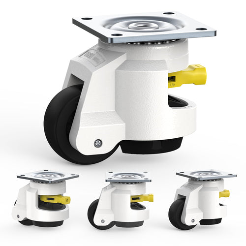 Industrie TD80 Schwerlast Niveaurollen – 60mm Ratschengriff. Robuste, graue Niveaurolle mit 60mm Ratschengriff zum Ausrichten u. Bewegen v. Schwerlast.