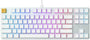 Glorious GMMK TKL Mechanische Gaming Tastatur - US QWERTY Weiss. Weiße, kompakte Tastatur für präzises Gaming und Tippen.