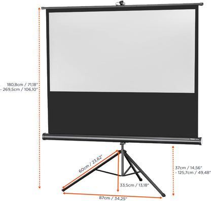 celexon Economy Stativ-Beamerleinwand 70" Schwarz manuell