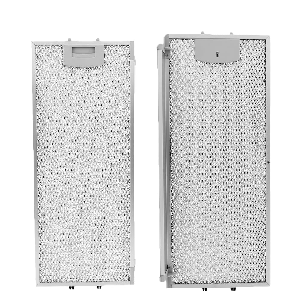 Bosch Siemens Ersatz Metall-Fettfilter Set Dunstabzugshaube - 434105+434107. Rechteckige, metallische Gitter zum Fettfiltern.