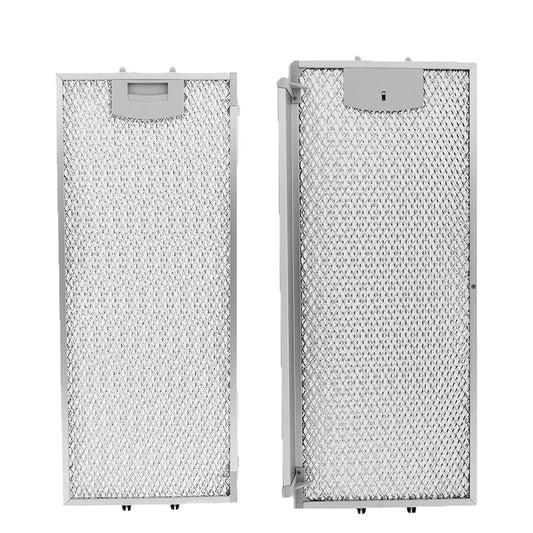 Bosch Siemens Ersatz Metall-Fettfilter Set Dunstabzugshaube - 434105+434107. Rechteckige, metallische Gitter zum Fettfiltern.