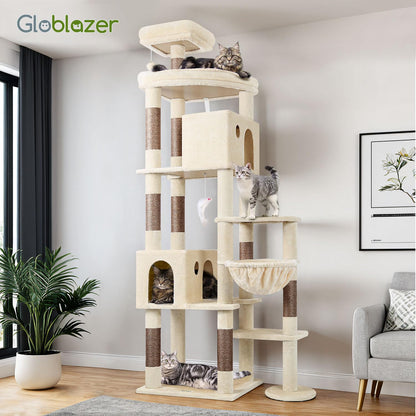 Globlazer Kratzbaum F83 XXL 213cm für grosse Katzen - Beige