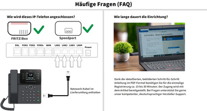 GEQUDIO IP Telefon GZ-2 mit Netzteil - Fritzbox/Telekom