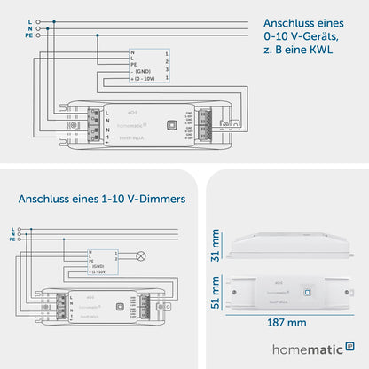 Homematic IP Smart Home Universal Schaltaktor 0-10V Unterputz 154761A0