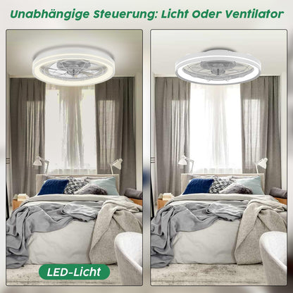 Airwit 48cm Deckenventilator mit Licht – Dimmbar, leise