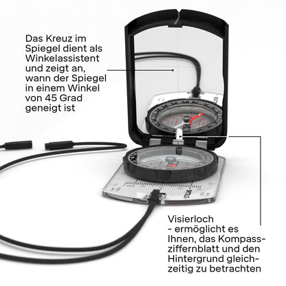 Silva Ranger S Black Spiegelkompass mit 1:25k und 1:50k Skala