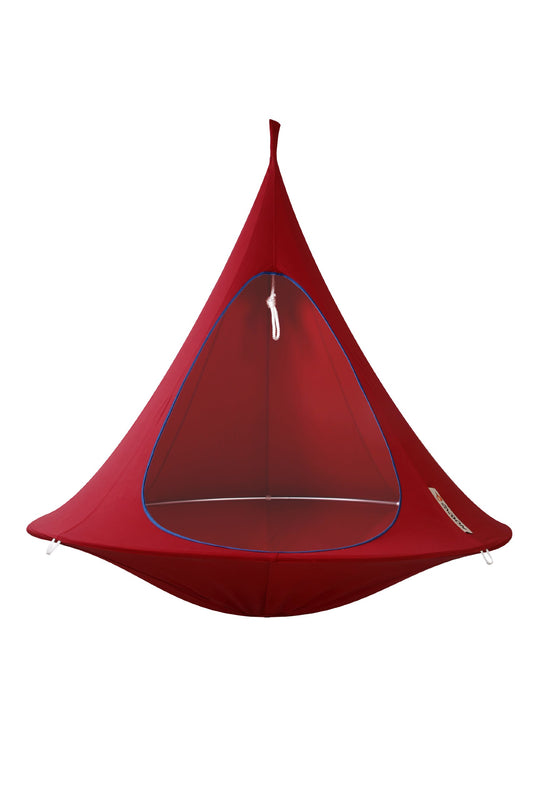 VIVERE Double Chili Red Hängematte - Ø1.8 DR5, Rot Chili. Rote Doppelhängematte zum Entspannen im Freien oder Garten.