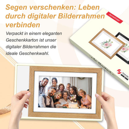 Digitaler Bilderrahmen Holz WLAN 10.1 Zoll – 32GB Eichenholz