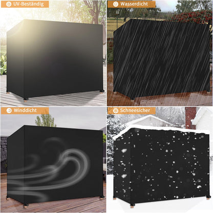 Dokon Hollywoodschaukel Abdeckung 4 Sitzer Schutzhülle - Schwarz