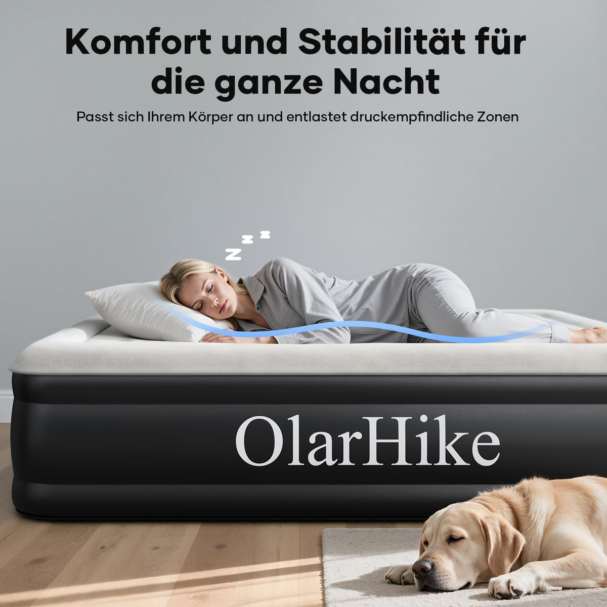 OlarHike Luftmatratze selbstaufblasend, 140 x 200 cm –