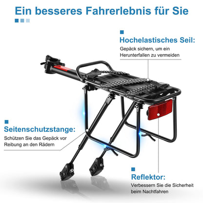 toptrek Gepäckträger Mountainbike Aluminium hinten für 24-29 Zoll