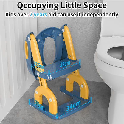 KYYOKE Toilettensitz Kinder mit Treppe, 2-in-1 Toilettentrainer