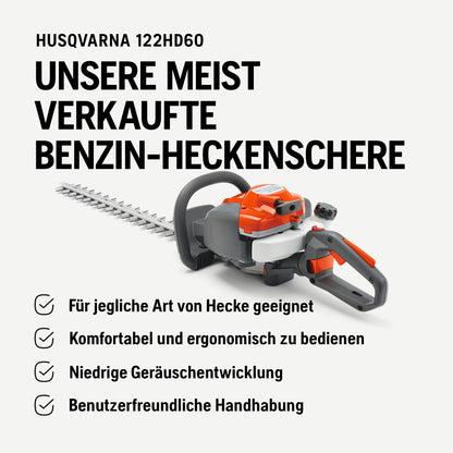 Husqvarna 122HD60 Benzin-Heckenschere – 59 cm Schnittlänge