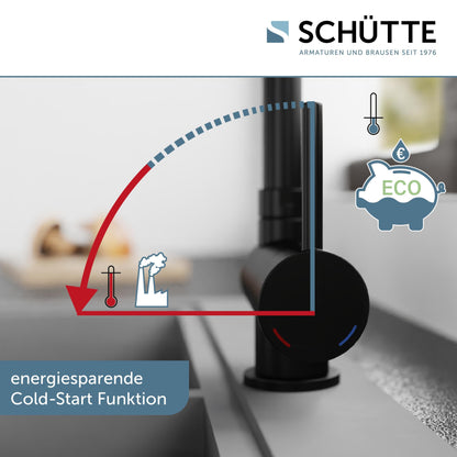 SCHÜTTE 24556 WINDOW Küchenarmatur Unterfenster umklappbar Schwarz