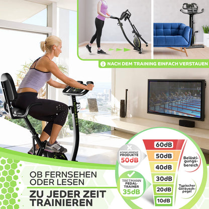 Tretmann 3in1 Ergometer klappbar – tiefer Einstieg