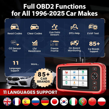 LAUNCH CRP129E V2.0 OBD2 Diagnosegerät Auto – 12 Reset Funktionen