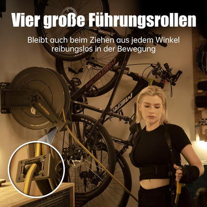 GLAHODEN Doppelarmiger einziehbarer Luftschlauchtrommel - 20M