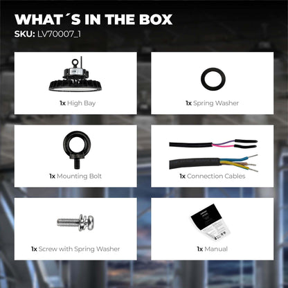 Ledvion UFO LED Hallenstrahler Dimmbar 120-160-200W IP65