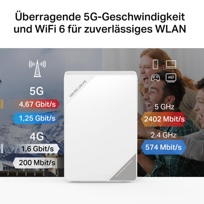 Mercusys MB520-5G 5G LTE Router mit Wi-Fi 6 AX3000 Dualband WLAN
