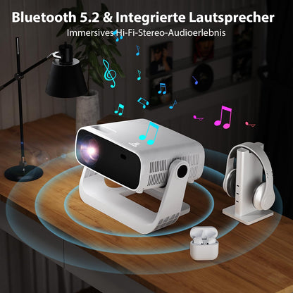 Wielio 2025 Full HD Beamer – Android 11 20000lm schwenkbar