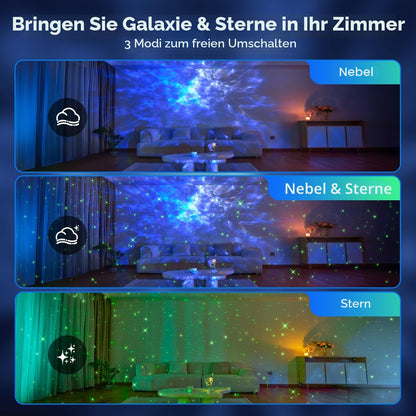 One Fire Sternenhimmel Projektor, Nachtlicht mit Bluetooth, weiss